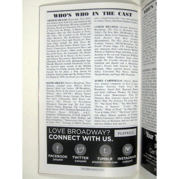 Incident at Vichy Playbill December 2015 Jonathan Hadary Richard Thomas Miller - Picture 6 of 7